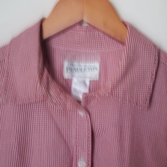 Pendleton Button Up Check Red Shirt‎ Womens Sz M - Picture 6 of 9